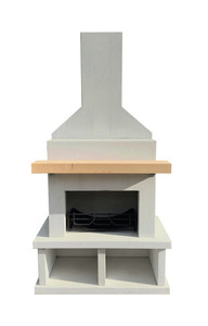 Products: White Contemporary Fireplace - Single Base morepork