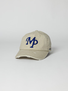 Headwear: Distressed Dad Cap - Cream