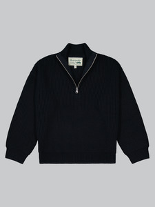 Merino Quarter Zip - Black