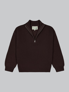 New Arrivals: Merino Quarter Zip - Brown