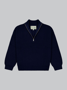 New Arrivals: Merino Quarter Zip - Navy