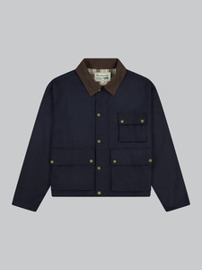 Cropped Highland Coat - Waxed Navy