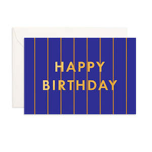 General: Mini Happy Birthday Pinstripe Card
