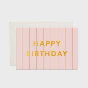 Birthday Pinstripe Mini Card