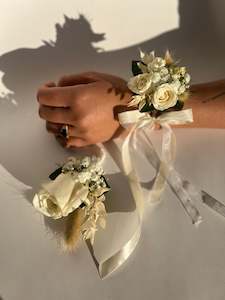 School Ball: Button Hole & Wrist Corsage Combo