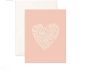Cards: Sprinkle Heart Peach Card