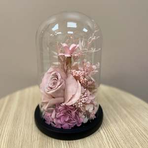 Pink Floral Dome - Medium