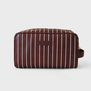 The Everyday Edit 1: Merlot Pinstripe Wash Bag