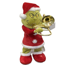 Christmas: Dr. Seuss Standing Trombone Animated Plush Grinch