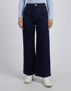 Fashion Denim Jeans: Sarah Wide Leg Jean - Dark Blue