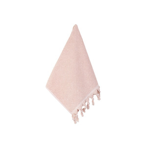 Textured Tassel Face Washer - Pink