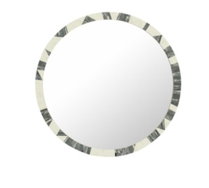 Homeware Mirrors: Manon Mirror - White & Grey