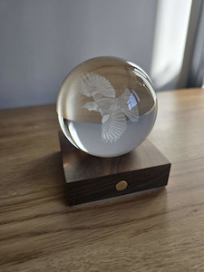 Homeware Lighting: Tūī - 3D Laser Engraved LED Light