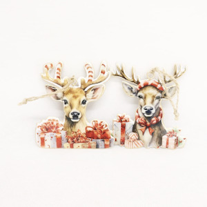 Best Selling: Vintage Reindeer Heads with Gifts Hangers