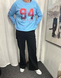 Fashion Denim Jeans: Josie Wide Leg Jeans - Black