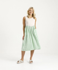 Taytum Dress - Apple Stripes