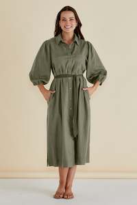 Angelina Dress - Olive