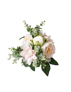 Homeware Faux Plants: Dahlia Peony Bouquet Pink