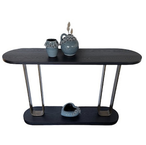 Homeware Furniture: Black & Gold Console Table