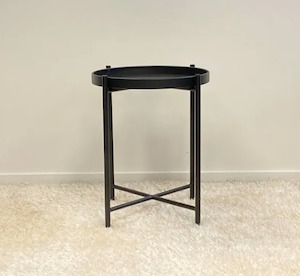 Sofia Round Side Table, Black