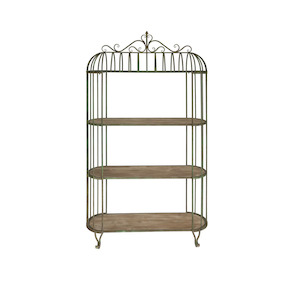 Rustic Metal Shelf Unit