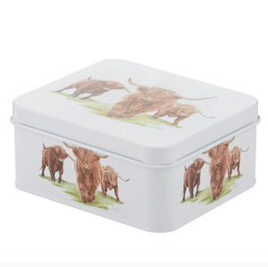 Homeware Kitchen Entertaining: Highland Herd Biscuit Tin