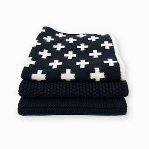 Homeware Kitchen Entertaining: Dishcloth Variety 3pk - Monochrome+