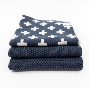 Dishcloth Variety 3pk - Navy+