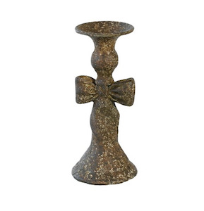 Antique Metal Candle Holder - Small