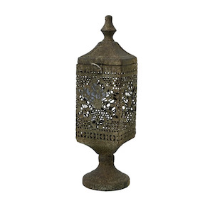 Homeware Lanterns Hurricanes: Antique Metal Lantern
