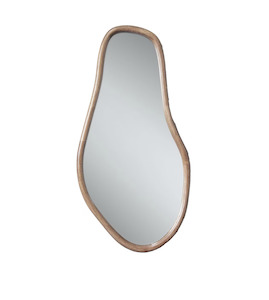 Wooden Squiggle Mirror - Natural