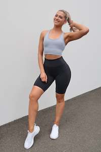 Womens Shorts: SIDE POCKET BIKE SHORT - BLACK | CONTOUR