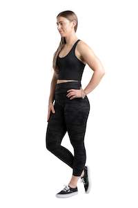 Bd22: SCULPT 7/8 TIGHTS - BLACK CAMO | CONTOUR
