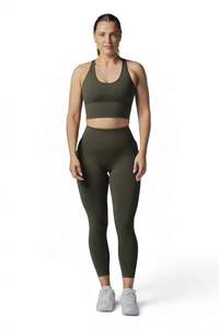 Women: SIDE POCKET 7/8 TIGHT - OLIVE | CONTOUR V2