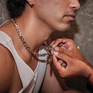 byzantine chain: MADÉ Gold & Silver The Rune Necklace