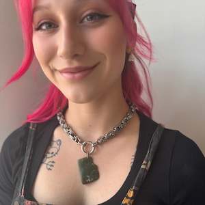 chunky jewellery: MADÉ Pounamu Moeraki Necklace Silver
