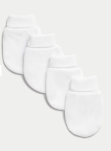 For Baby: Organic Cotton Scratch Mittens