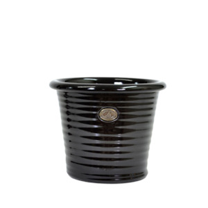 Plain Glaze Pots: Italian Tub Gloss Black