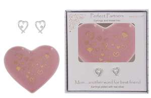 Giftware: Mum- Earrings and Trinket tray