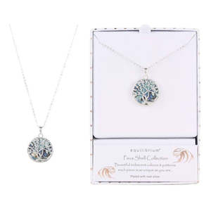 Giftware: Equilibrium Paua Shell Tree of Life Necklace