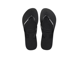 Havaianas Slim Pop Up Logo Black White