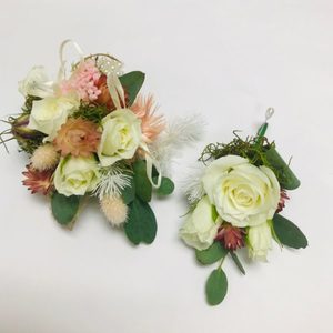 Products: Ball Florals - Wristlet and Buttonhole Combo Moss & Co