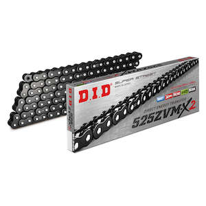 Aprilia 1200 Dorsoduro Abs 2017: 525ZVM-X2 x 120ZB Black X'Ring chain w/ ZJ rivet link DID (525ZVMX2120B)