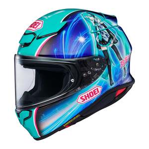 Street Commuting Motorcycle Gear: Shoei NXR2 Helmet - Hatsune Miku TC-4