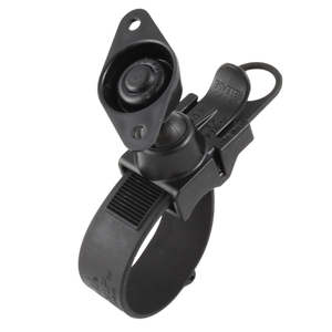 Handlebar Mounts: RAM® EZ-Strap™ Rail Mount with Double Ball and Diamond Base Adapter