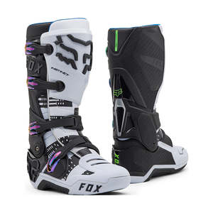 Boots: FOX INSTINCT 50TH LE BOOTS [BLACK/WHITE]