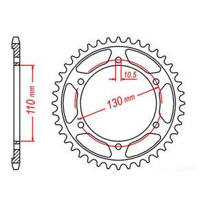 Sprockets: MTX 479 Steel Rear Sprocket #530