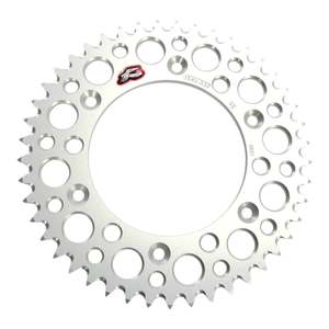 Sprockets: Renthal Rear Sprocket Grooved - Silver [Honda]