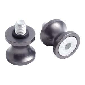 Bobbin Bolts: Whites Swingarm Bobbins – Black – 8mm x 1.25mm