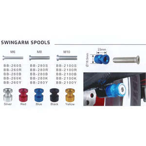 KEITI BOBBIN BOLTS SWINGARM SPOOLS LOW PROFILE [RED]